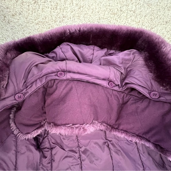 Kids Purple Fur-Lined Coat - Vintage Outbrook - medium - Picture 6 of 7